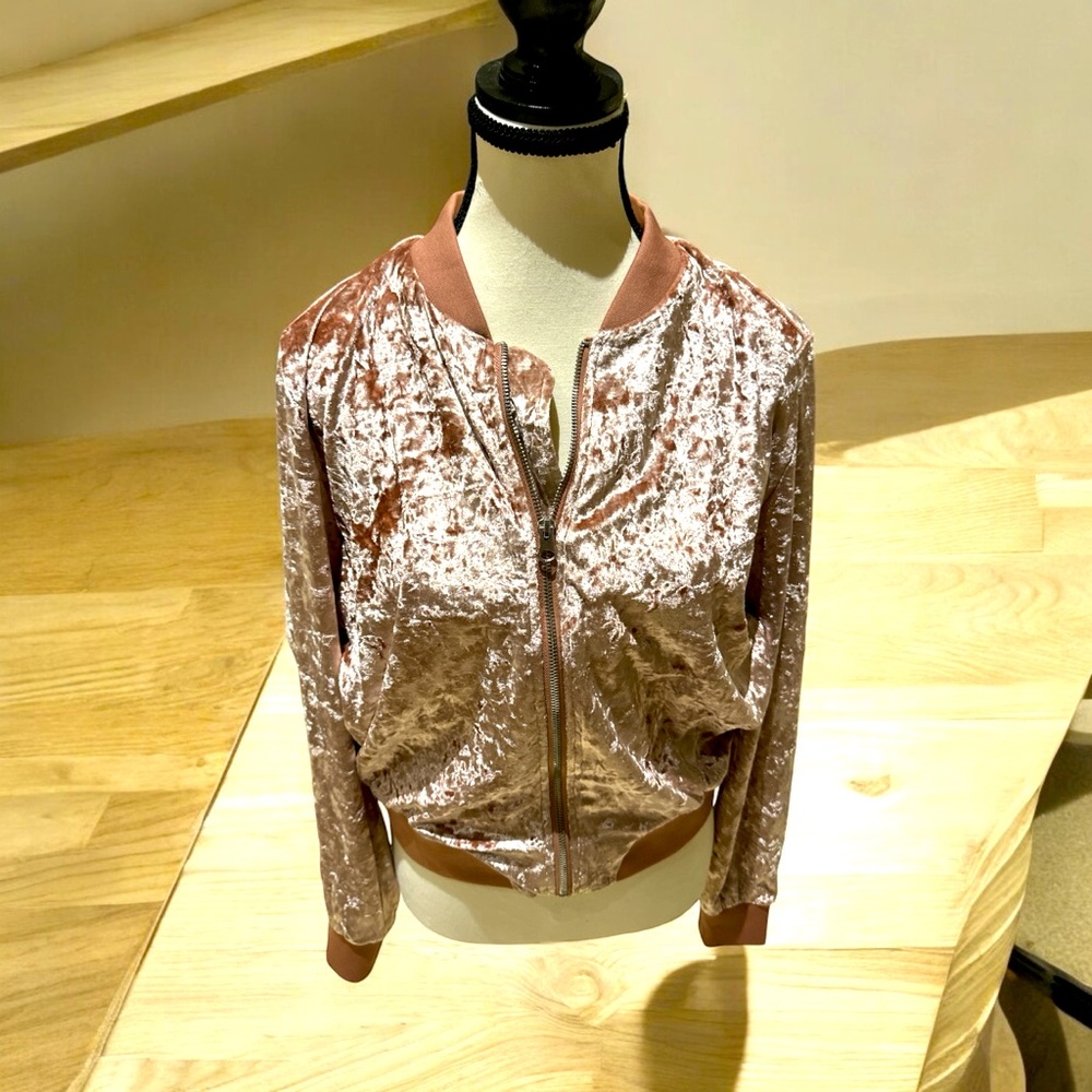 Ci Sono bomber velvet jacket